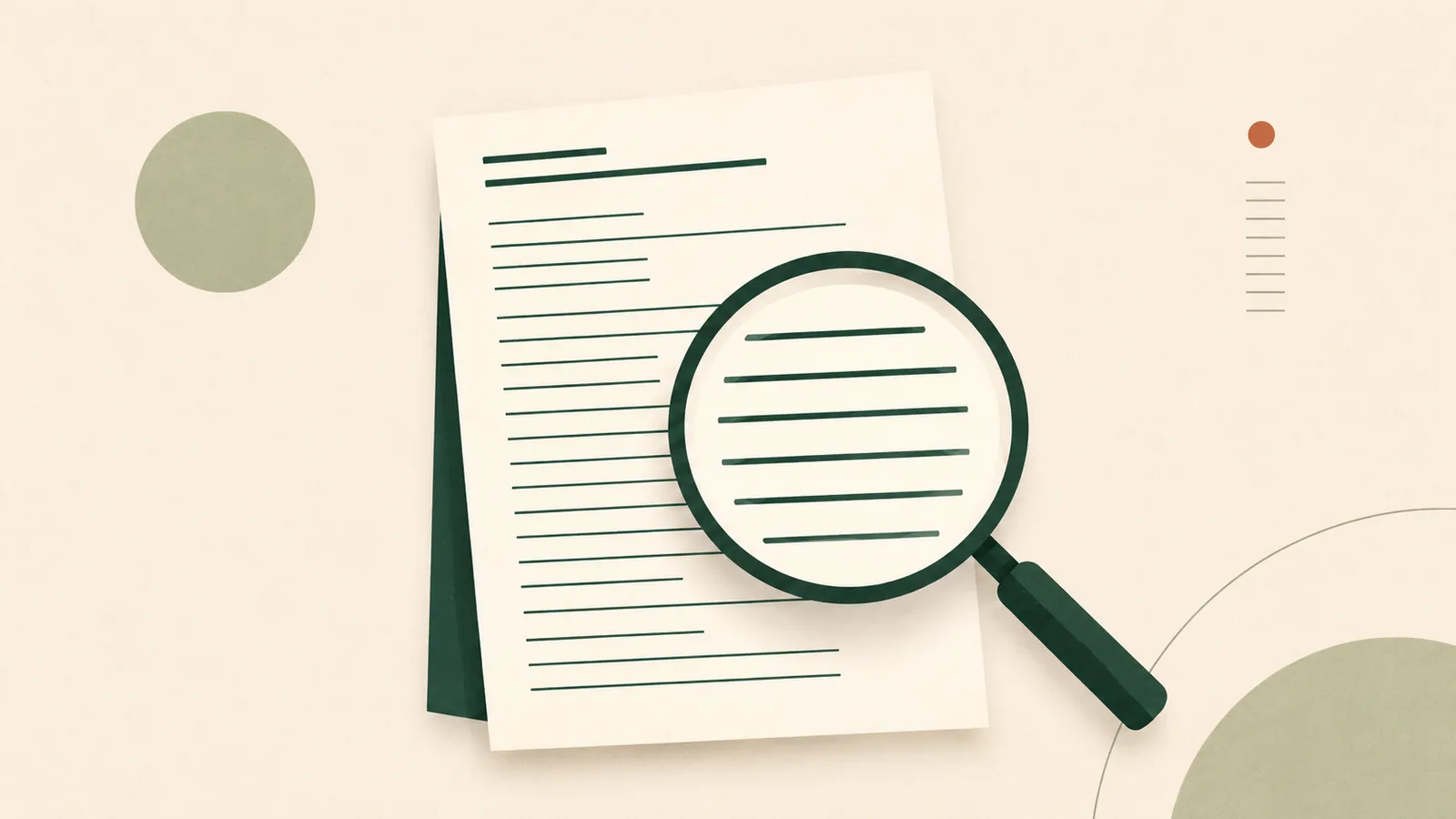 Illustration of an ingredient list examined with a magnifying glass
